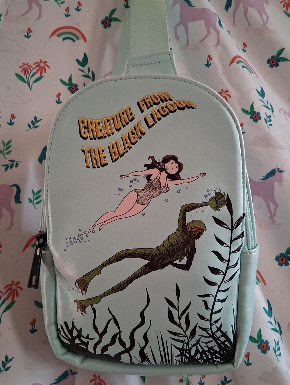 EUC Disney Universal Studios Retired Creature From The Black Lagoon Sling Bag